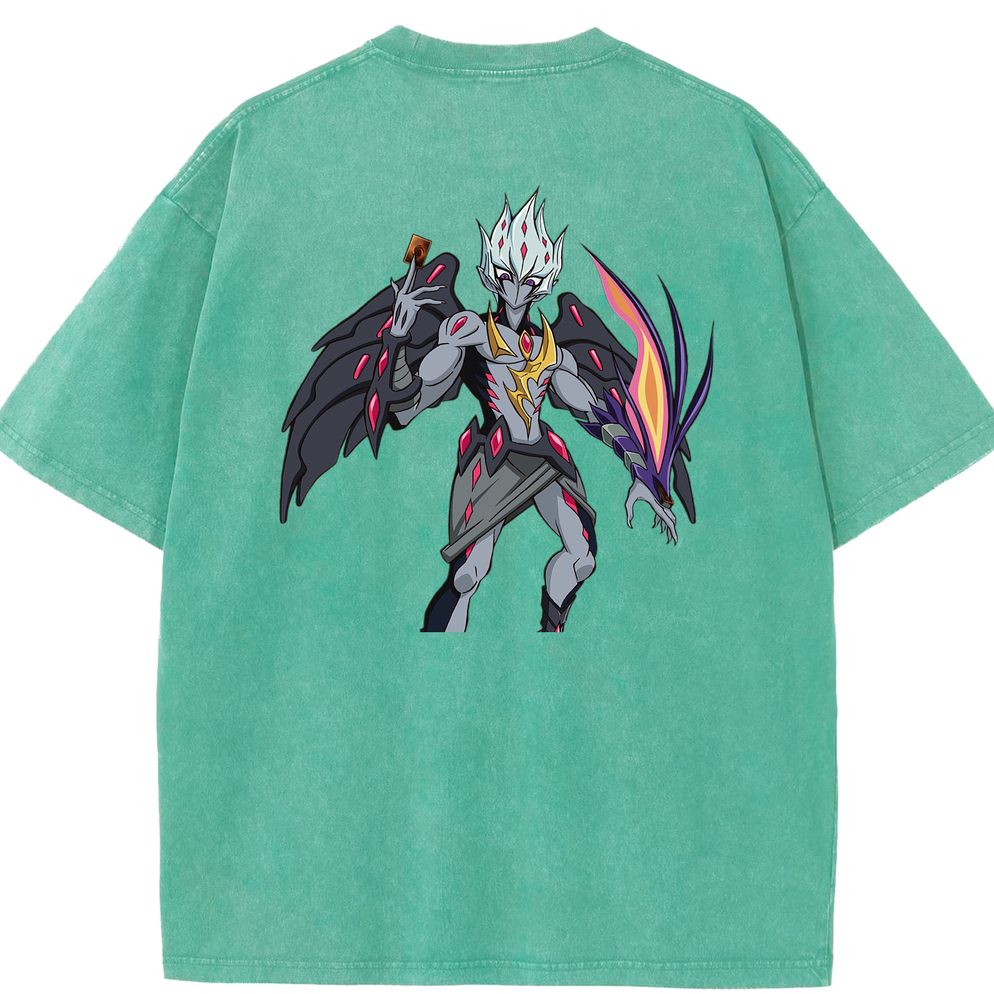 （画像用） 遊☆戯☆王 Yu-Gi-Oh! 綿100% ヴィンテージ風 半袖Tシャツ（背面プリント）